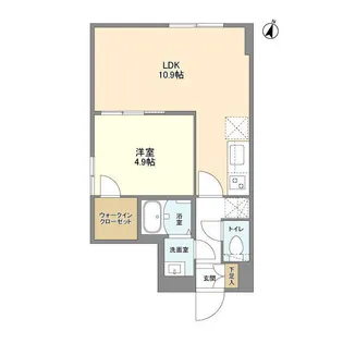 ウェルスクエア駒場東大前【1階】の間取り