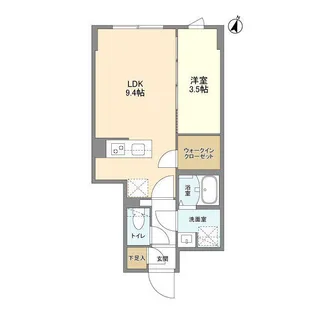 ウェルスクエア駒場東大前【1階】の間取り