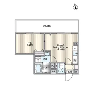 エルファーロ笹塚Ⅲ【4階】の間取り