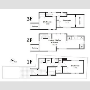東京都目黒区柿の木坂1丁目【一戸建】の間取り