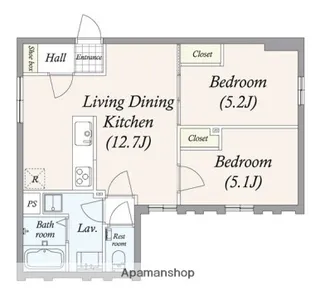 東京都世田谷区三宿2丁目【マンション】の間取り
