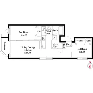 グランパセオ代々木上原Ⅱ【1階】の間取り