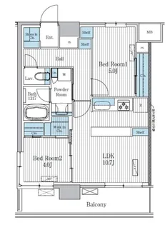 TERRA蚕糸の森【11階】の間取り