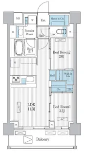 TERRA蚕糸の森【3階】の間取り