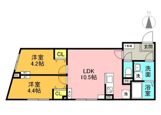 G.T.A.中野坂上【4階】の間取り