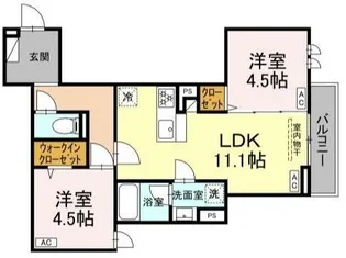 セレスティア桜上水【3階】の間取り
