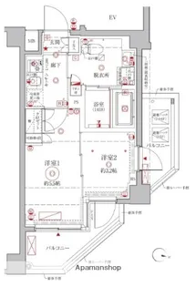 クレイシアIDZ幡ヶ谷【4階】の間取り