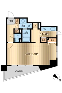 TKフラッツ渋谷【4階】の間取り