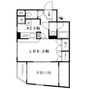 東京都杉並区南荻窪1丁目【マンション】の間取り
