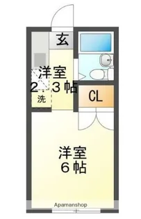 モンシャトー渡辺【1階】の間取り