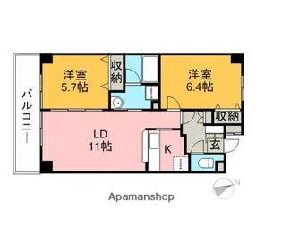 ガーデン有川【2階】の間取り