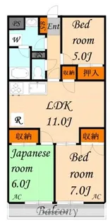 クレール武蔵野【2階】の間取り
