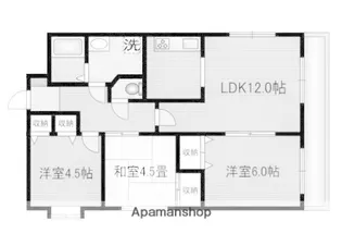 東京都三鷹市上連雀2丁目【マンション】の間取り