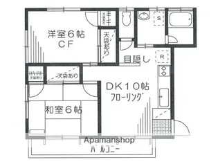 コーポさつきⅡ【2階】の間取り