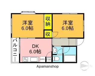 メゾーネ一橋学園【1階】の間取り