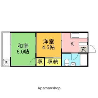 岡本ハイツ【1階】の間取り