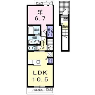 ゼファーコート【2階】の間取り