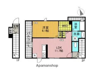 東京都小平市小川町1丁目【アパート】の間取り