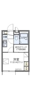 レオパレス飛田給ハイム【1階】の間取り