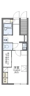 レオパレスリバーサイド上砂【1階】の間取り