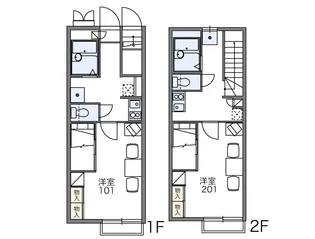レオパレスシャルムⅡ【2階】の間取り