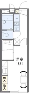 レオパレスURBAN LIFE【1階】の間取り