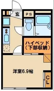 レオパレスチェリーガーデンA【3階】の間取り