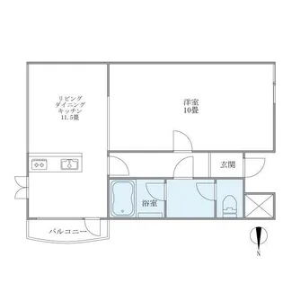 スカイフィールド国立【2階】の間取り