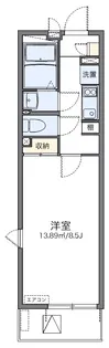 レオネクストウエストアングル【3階】の間取り