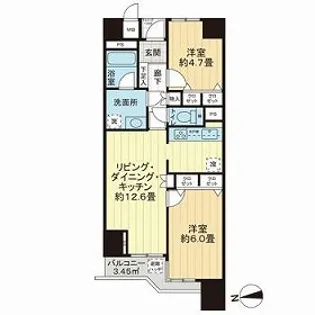 ハイホーム武蔵小金井【4階】の間取り