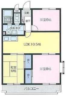 ハイムエバーグリーン【1階】の間取り