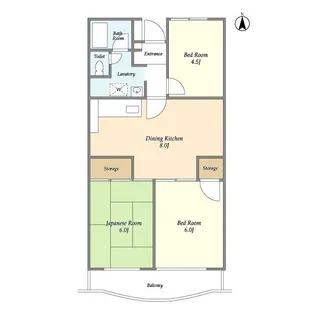 グリーンコーポ金田ユング【1階】の間取り