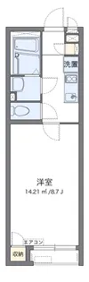 クレイノフリューリング【1階】の間取り