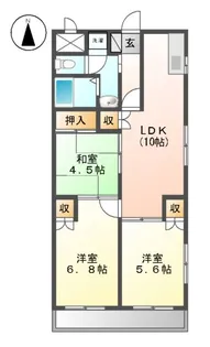 スカイヒルズほそや【3階】の間取り