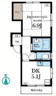 ハイネスコーセー【2階】の間取り