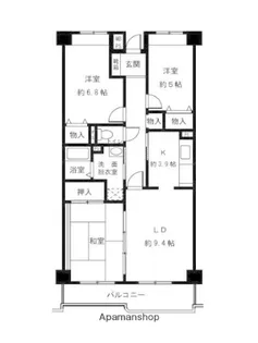 ヴェルジュ・ノール【1階】の間取り