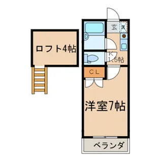 ディアパティオ【B207号室】の間取り