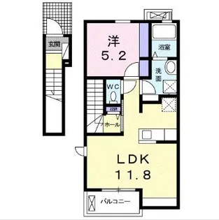 プラシード カーサⅠ【2階】の間取り
