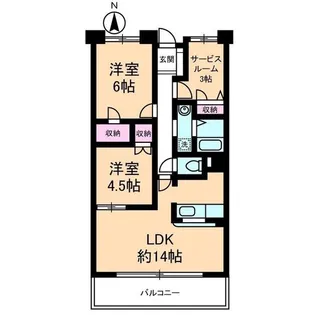 エコタワーバオバブ【2階】の間取り