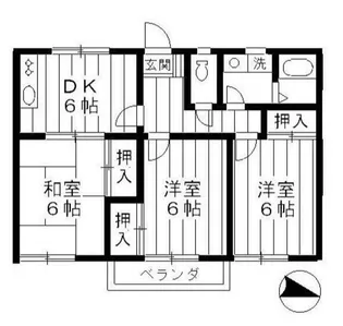 シャトル金山【2階】の間取り