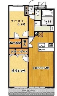 ラフィネS国分寺【305号室号室】の間取り