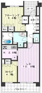 プライムメゾン武蔵野の杜【303号室号室】の間取り