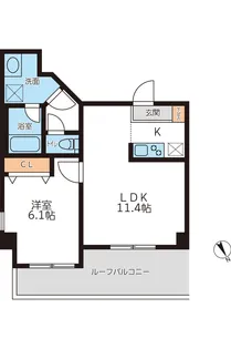 ミュプレ吉祥寺【3階】の間取り