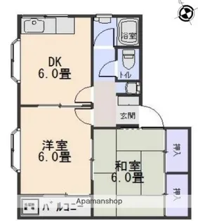 ツインコーポ【A102号室】の間取り