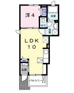 グランクレールA【1階】の間取り