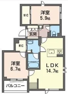 GRAND SOLEIL【201号室号室】の間取り