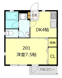 リバーサイドIII【2階】の間取り