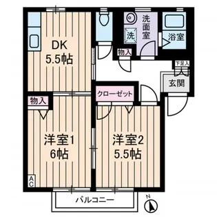 テラスシャルマンA棟【1階】の間取り