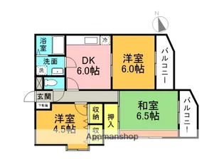 ビラ・ハクベリー【101号室】の間取り