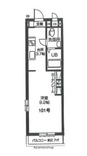 ヘリオス378小平栄町【1階】の間取り